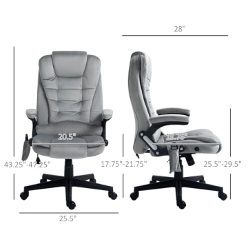 Comfortable HOMCOM Massage Office Chair with Heat and Vibration