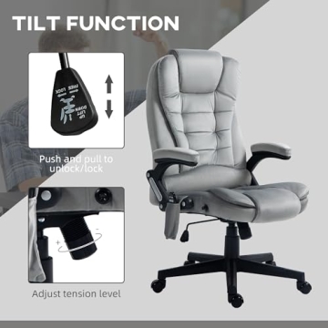 Comfortable HOMCOM Massage Office Chair with Heat and Vibration