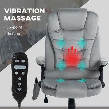 Comfortable HOMCOM Massage Office Chair with Heat and Vibration