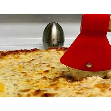Bulk Buys Kitchen Essentials Axe Pizza Cutter - 8.25", Brown/Red/Silver