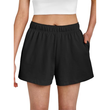 AUTOMET Womens Sweat Shorts - Comfy Athletic Summer Wear
