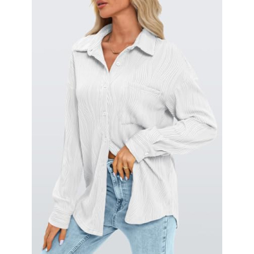 Yovela Women's Oversized Button Down Shirt for Stylish Versatility