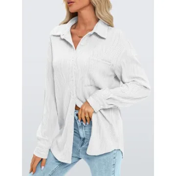 Yovela Women's Oversized Button Down Shirt for Stylish Versatility