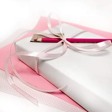 Pale Pink Satin Ribbon 1/4 Inch 36 Yards for Crafts