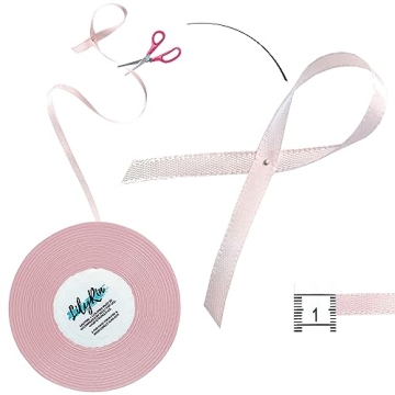 Pale Pink Satin Ribbon 1/4 Inch 36 Yards for Crafts