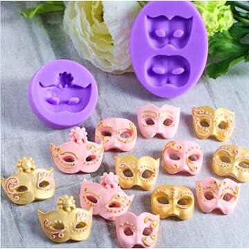 Mity Rain Mask Silicone Mold Set for Cake and Crafting