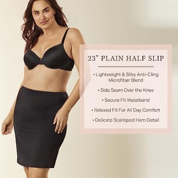 Jones New York Silky Anti-Cling Knee Length Half Slip