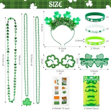 Amandir St. Patricks Day Party Favors Accessories