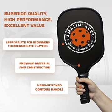 Amazin' Aces Graphite Pickleball Paddle Set for All Ages
