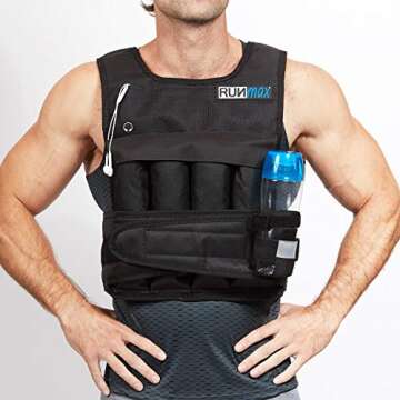 RUNmax RUNFast RM_20 Weighted Vest - 20 lb Adjustable Gear