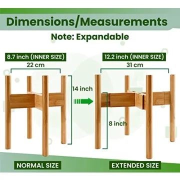ZPirates Adjustable Plant Stand for 8-12 Inch Pots