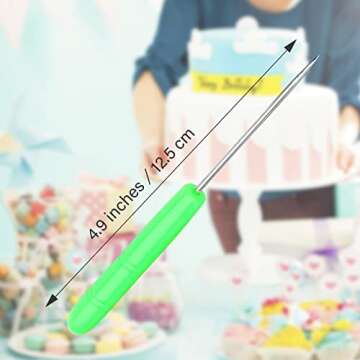 10 Pieces Sugar Stir Needle Cookie Scribe Tool Cookie Decorating Supplies Royal Icing Cookie Decorating Kit Royal Icing Tools for Fondant Royal Icing Sugar Cookies Chocolate Cake Decoration