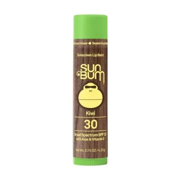 Sun Bum SPF 30 Sunscreen Lip Balm - Kiwi Flavor with Aloe & Vitamin E