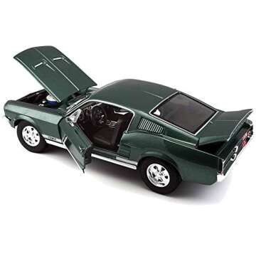 Maisto - 1/18 Scale Compatible with Ford Mustang GTA Fastback (1967) Green