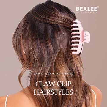 Bealee Nonslip Large Hair Claw Clips for Women 6 Pack