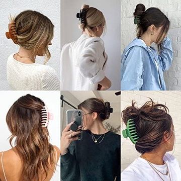 Bealee Nonslip Large Hair Claw Clips for Women 6 Pack