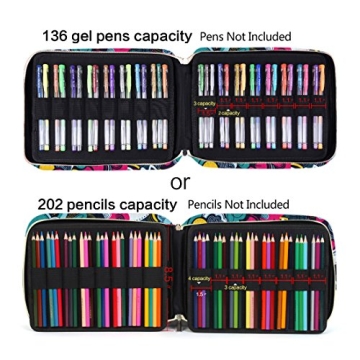 Spacious qianshan Pencil Case Holder for 202 Pencils & Gel Pens