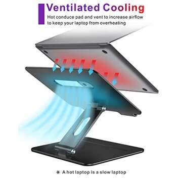 Brocoon Adjustable Laptop Stand - Ergonomic & Compatible