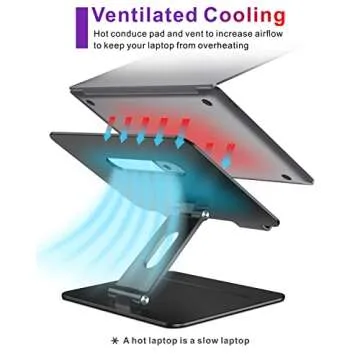 Brocoon Adjustable Laptop Stand - Ergonomic & Compatible