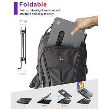 Brocoon Adjustable Laptop Stand - Ergonomic & Compatible