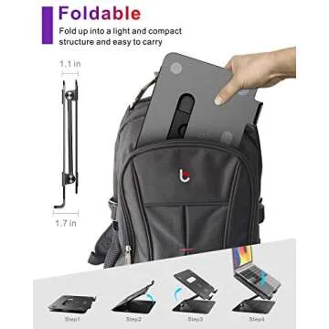 Brocoon Adjustable Laptop Stand - Ergonomic & Compatible