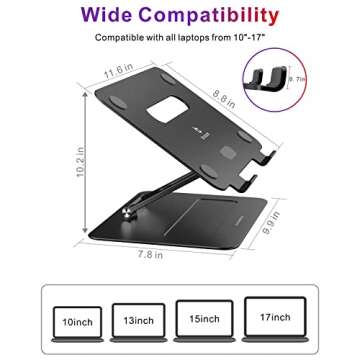 Brocoon Adjustable Laptop Stand - Ergonomic & Compatible
