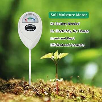 Censinda Soil Moisture Meter, 2 Pack Soil Moisture Monitor for House Plants, Soil Hygrometer Moistur...