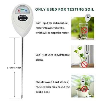 Censinda Soil Moisture Meter - No Battery Needed and Accurate