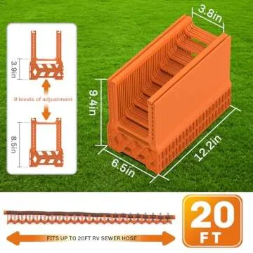 WELLUCK RV Sewer Hose Support 20FT with Adjustable Height