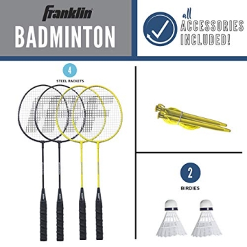 Franklin Sports Badminton Set for Family Fun Outdoors