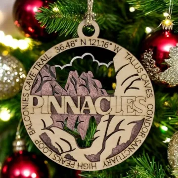 Pinnacles National Park Handcrafted Wood Ornament 3 Inch