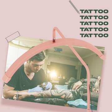 toyshi 23 Inch Eyelash LED Floor Light, Eyelash Extensions LED Light Lamp for Beauty and Content Creation, Adjustible Brightness Arched Lash Light for Lash Extension, Skincare, Eyebrows, Tattoo