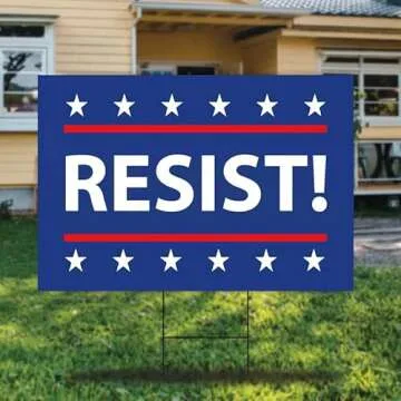 Resist Sign Anti Trump MAGA Double Sided Yard Sign