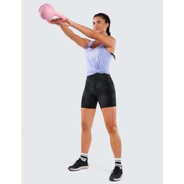 CRZ YOGA Women's 6" Naked Feeling Biker Shorts