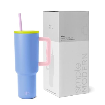 Simple Modern 40 oz Tumbler with Handle and Straw Lid | Insulated Reusable Stainless Steel Water Bot...