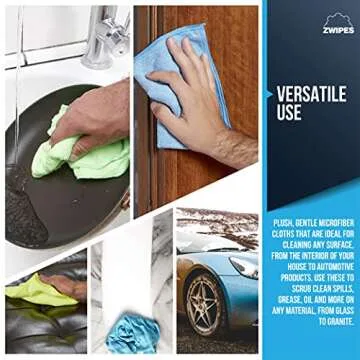 Zwipes 924 Microfiber Cleaning Cloths for All Surfaces