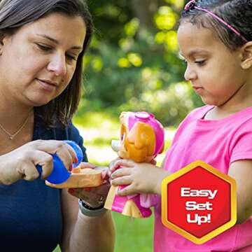 Nickelodeon Little Kids Paw Patrol Skye Action Bubble Blower and Includes Bubble Solution, Brown, Pi...