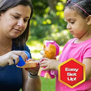 Nickelodeon Little Kids Paw Patrol Skye Action Bubble Blower and Includes Bubble Solution, Brown, Pi...