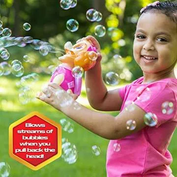 Nickelodeon Little Kids Paw Patrol Skye Action Bubble Blower and Includes Bubble Solution, Brown, Pink