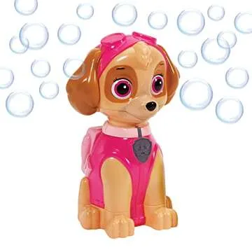 Nickelodeon Little Kids Paw Patrol Skye Action Bubble Blower and Includes Bubble Solution, Brown, Pink