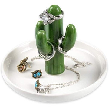 Charming Cactus Ring Holder for Jewelry Organization