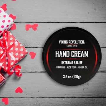 Viking Revolution Mens Hand Cream for Men - Hand Cream for Dry Cracked Hands Repair Cream - Dry Hand...