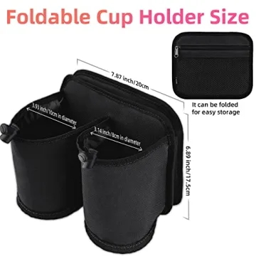 WALNEW Travel Cup Holders for Suitcase Handles - Travel Essential