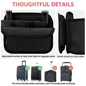 WALNEW Travel Cup Holders for Suitcase Handles - Travel Essential