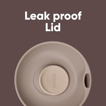 Owala SmoothSip Slider Insulated Stainless Steel Coffee Tumbler, Reusable Iced Coffee Cup, Hot Coffee Travel Mug, BPA Free 12 oz, Tan/White (Vanilla Bean)