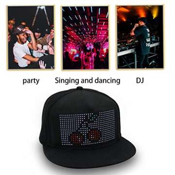 Stylish Busutu LED Cap With Programmable Display