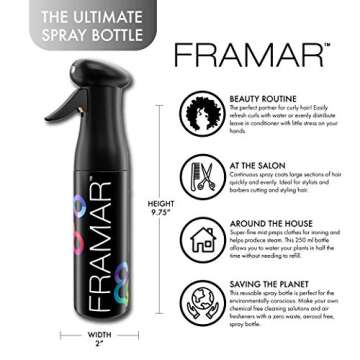 FRAMAR Premium Hair Spray Bottle – Spray Bottle For Hair, Fine Mist Spray Bottle, Mister Spray Bot...