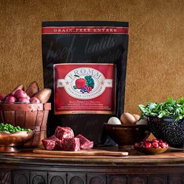 Fromm Four-Star Nutritionals Beef Frittata Veg Dog Food - Premium Dry Dog Food - Beef Recipe - 4 lb