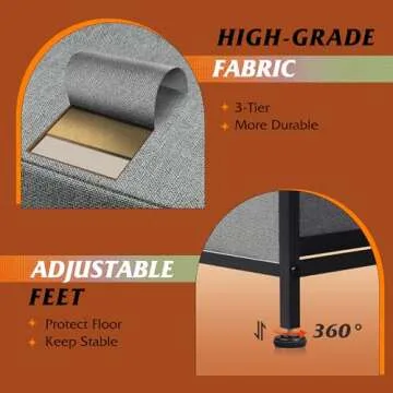 WLIVE Dresser with 5 Drawers for Compact Spaces - Durable Grey Storage