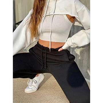 Trendy Cropped Hoodies for Women - Fashionable & Versatile Tops